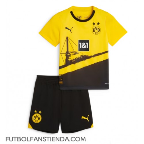 Borussia Dortmund Primera Equipación Niños 2023-24 Manga Corta (+ Pantalones cortos)
